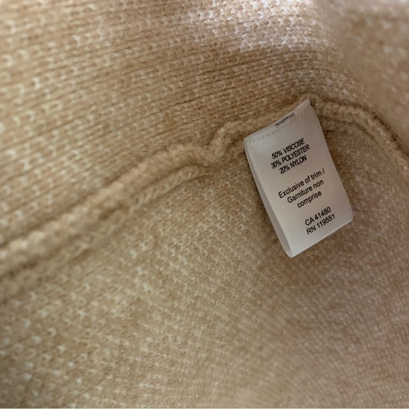 Gentle Fawn Tan and White Striped Cardigan oversized - Picture 7 of 10